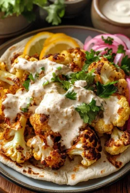 Cauliflower Shawarma : Spiced, Roasted, and Drizzled with Creamy Tahini