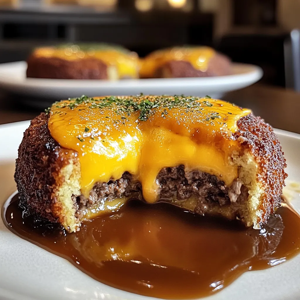 Cheeseburger Lava Cake Molten Melt