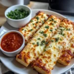 Cheesy Garlic Breadsticks Recipe Easy Homemade Marinara Dip