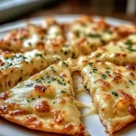 Cheesy Tortilla Garlic Bread: Irresistibly Melty Delight