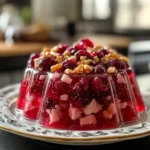 Cranberry Jello Salad Recipe - Easy Vintage Holiday Side with Walnuts