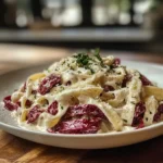 Creamy Valentine’s Red Velvet Pasta Alfredo Recipe for Romantic Dinner Delight