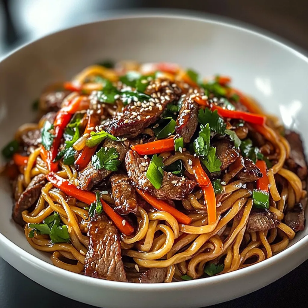Hoisin Beef Noodles Asian Fusion