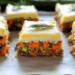 Spiced Ginger Carrot and Zucchini Bars with Lemon Cream Cheese Frosting to Delight Your Taste Buds