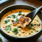 Spicy Smoky Jalapeño Popper Soup with Grilled Chicken Magic