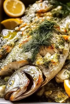 Whole Baked Fish with Garlic & Dill Butter: Easy Elegance