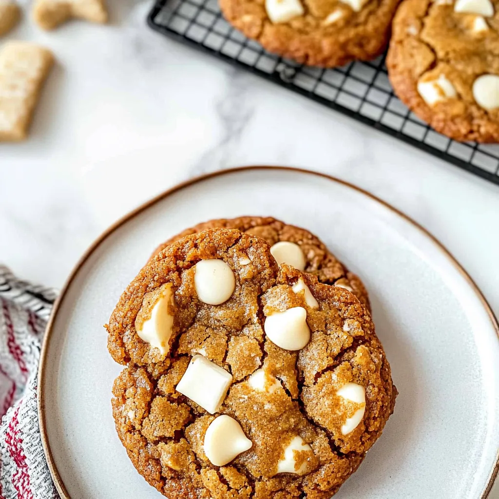 Bakery Style Gingerbread White Chocolate Chip Cookies