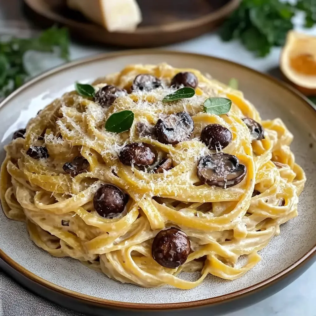 Caramelized Leek and Mushroom Gruyere Pasta