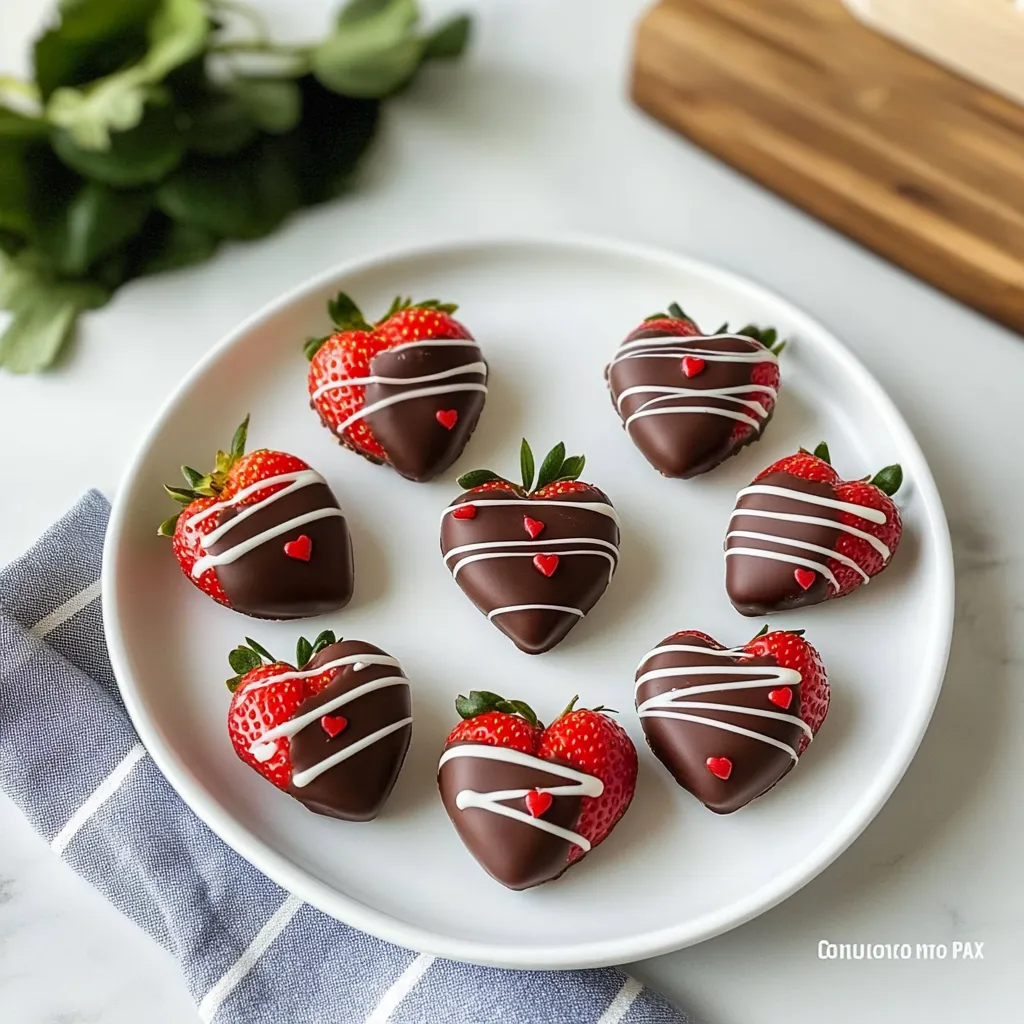 Chocolate-Covered Strawberry Hearts
