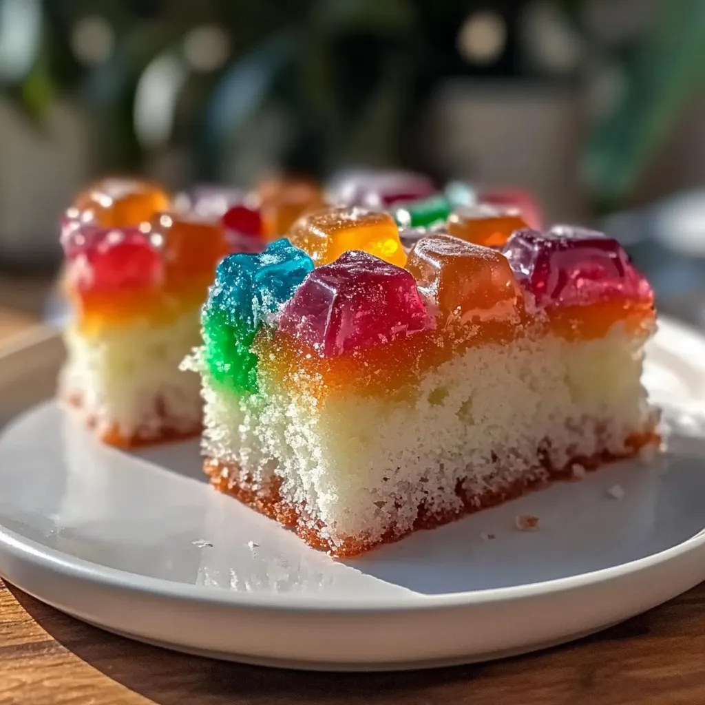 Colorful Creamy Rainbow Jello Poke Cake Recipe Easy Step by Step Guide
