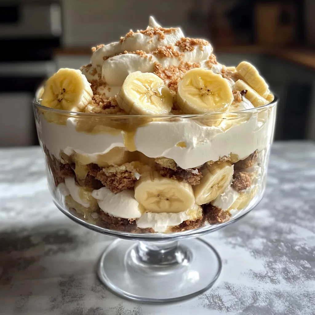 Creamy Banana Pudding Trifle Recipe Easy Homemade Whipped Topping Dessert