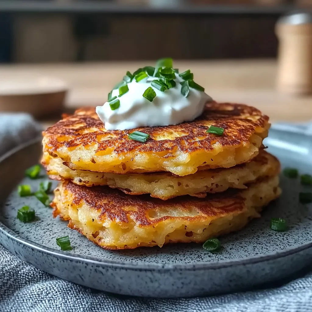 Crispy Irish Cheddar Boxty Potato Pancakes Recipe Easy and Perfect with Sour Cream