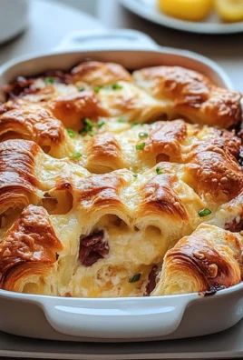 Croissant breakfast casserole