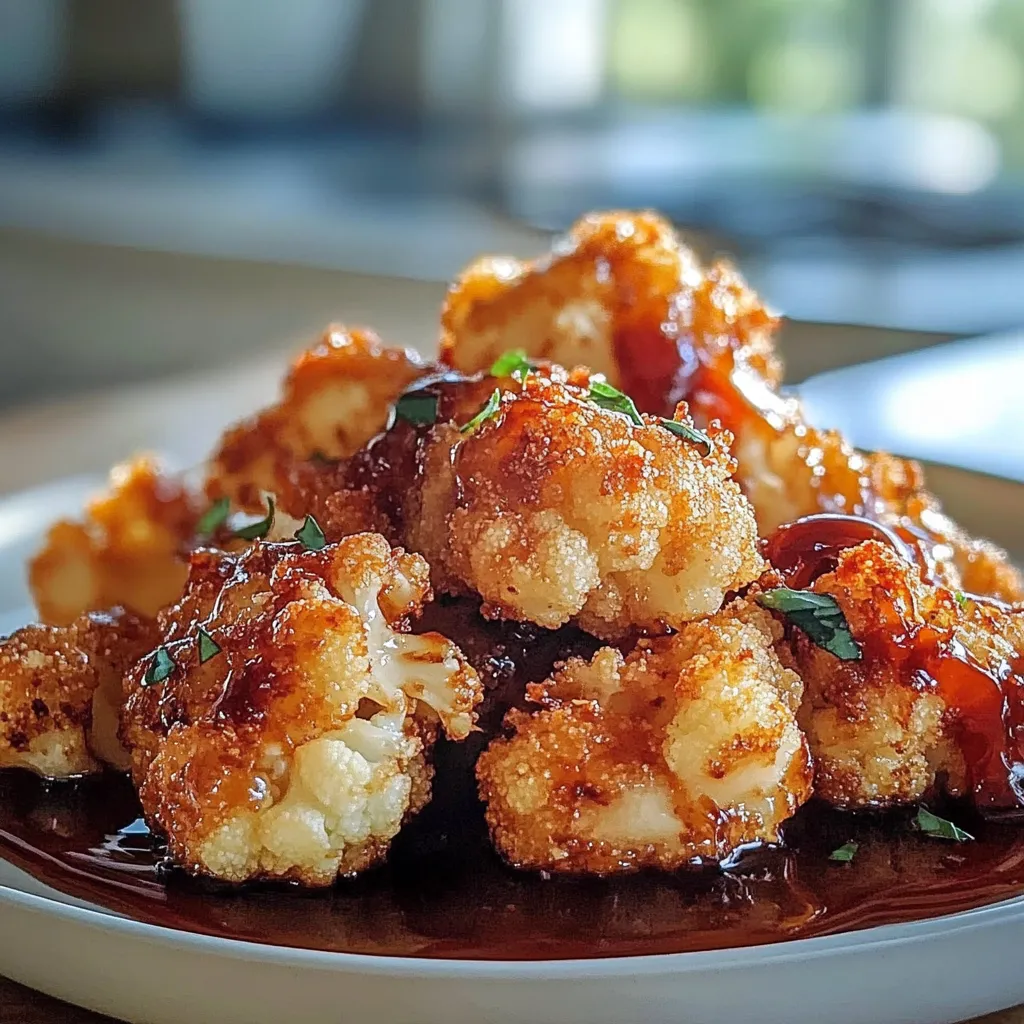 Crunchy Baked Hot Honey Cauliflower