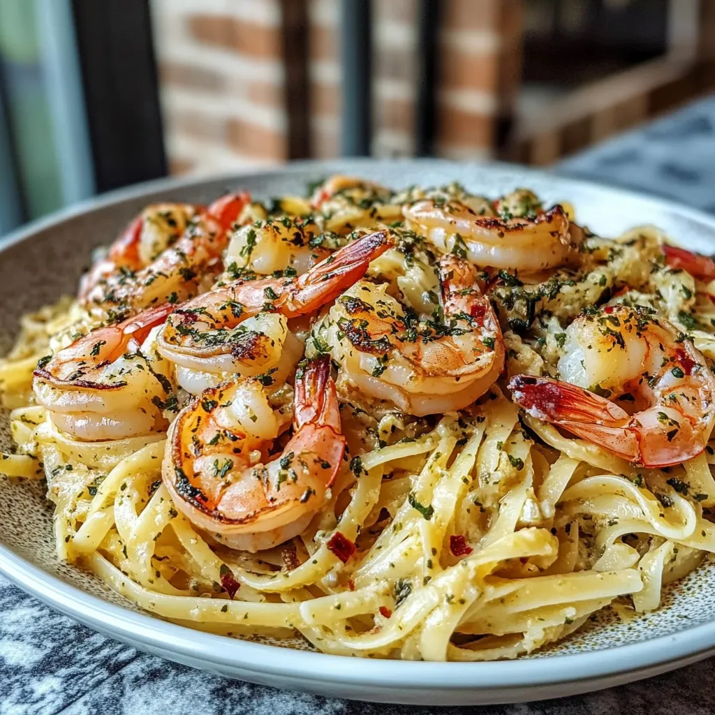 Flavorful Garlic Butter Shrimp Scampi with Heart-Shaped Pasta Recipe