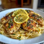 Flavorful Lemon Artichoke Chicken Piccata Recipe Easy Homemade Dinner Over Angel Hair Pasta