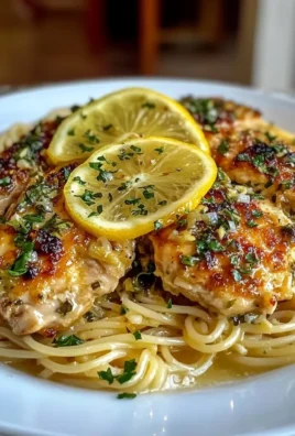 Flavorful Lemon Artichoke Chicken Piccata Recipe Easy Homemade Dinner Over Angel Hair Pasta