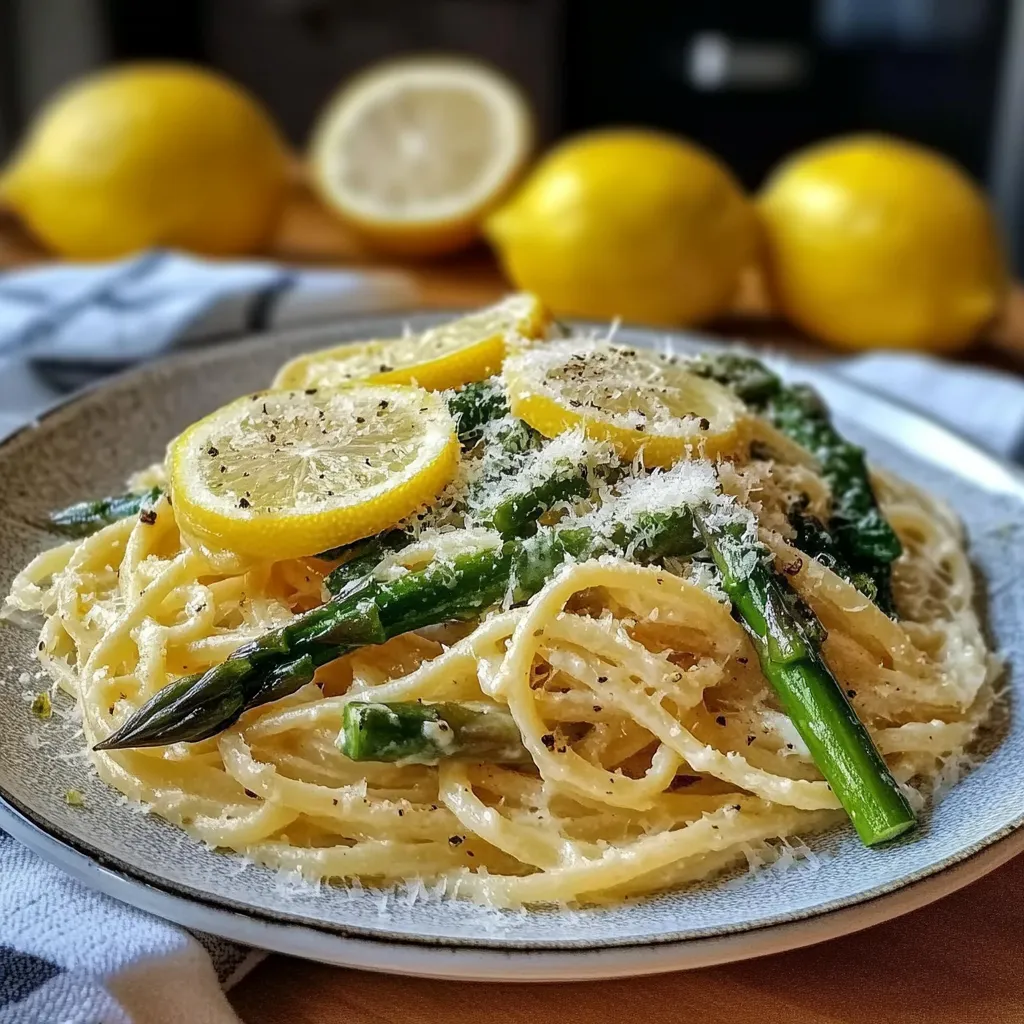 Fresh Lemon Asparagus Pasta Recipe Easy Creamy Parmesan Dinner Idea
