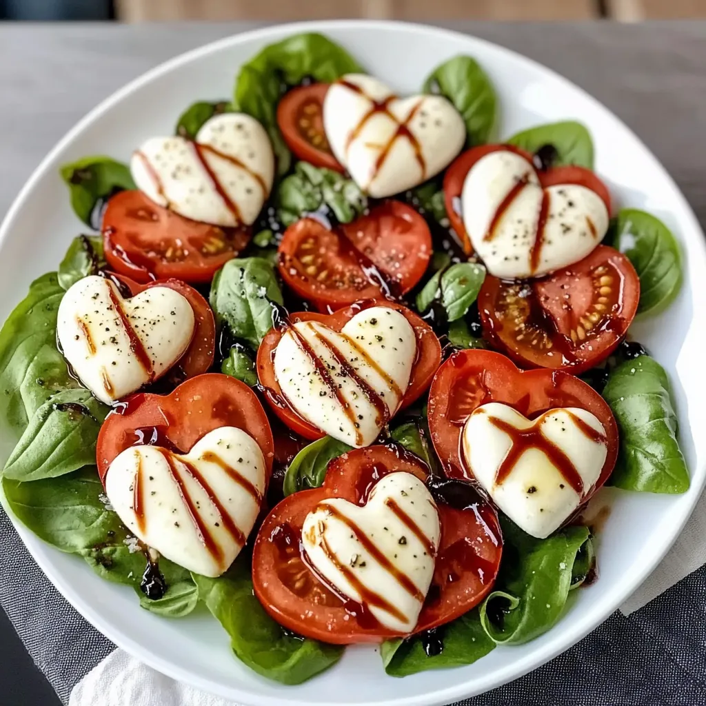 Heart-Shaped Valentine’s Day Caprese Salad for Love Birds