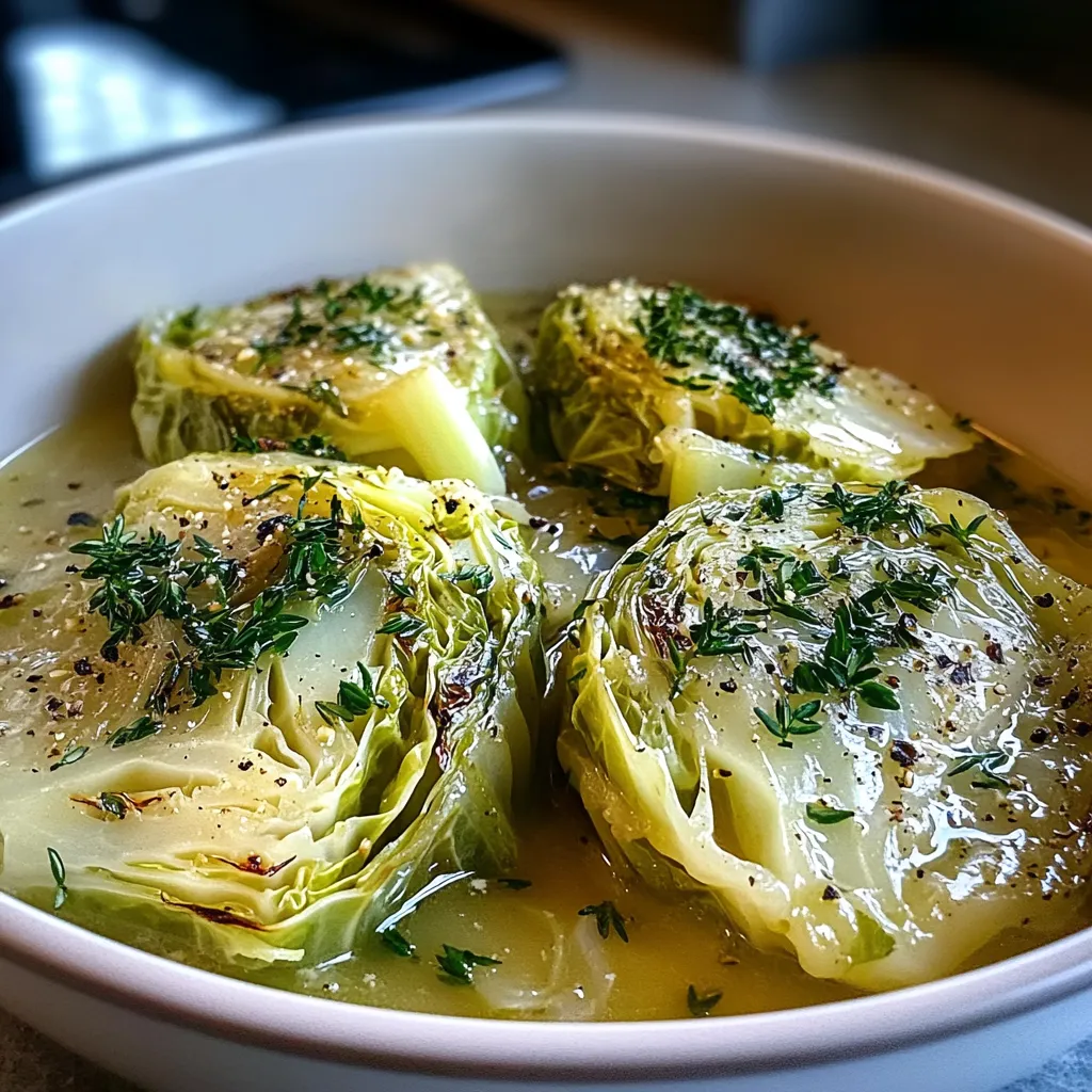 Herby Cabbage in Parmesan Broth
