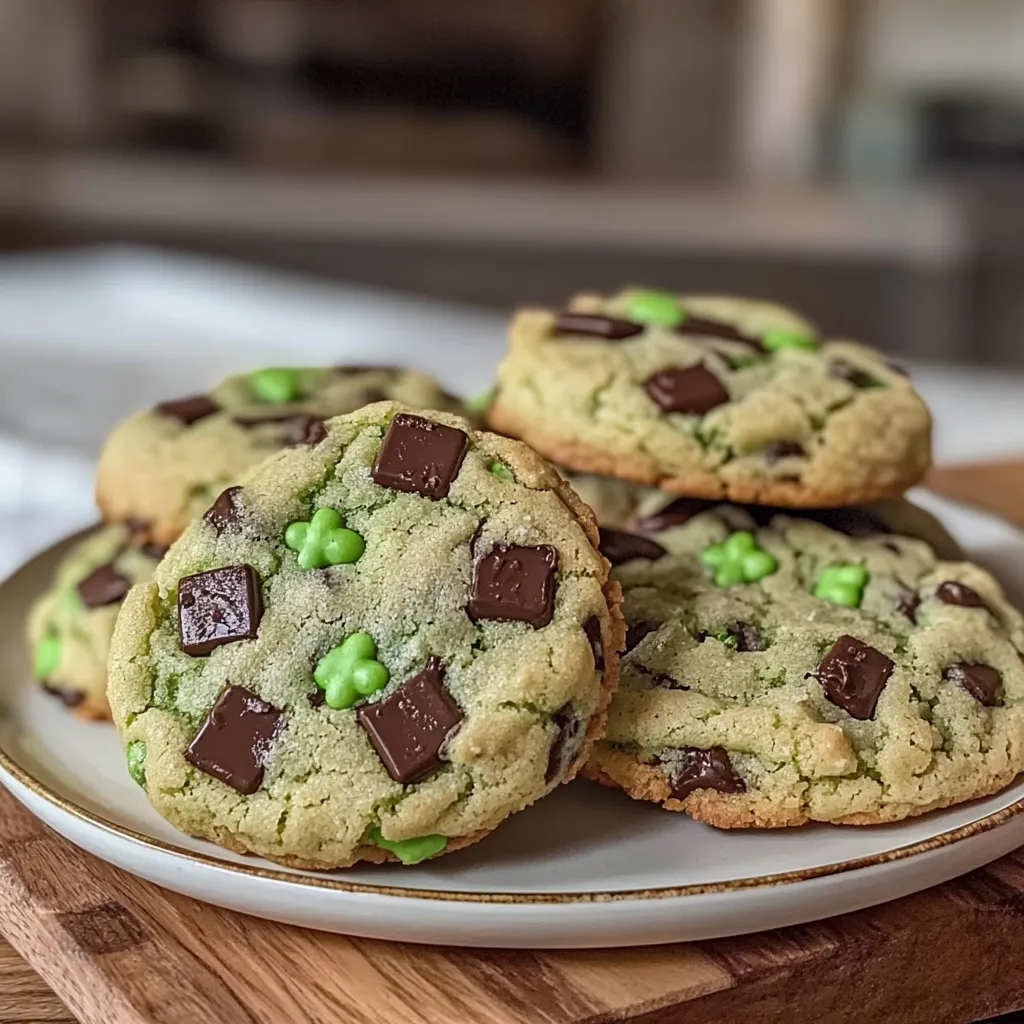 Irresistible Shamrock Mint Chocolate Chip Cookies Easy Homemade Recipe for St. Patricks Day