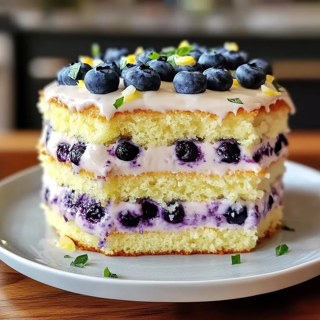Moist Lemon Blueberry Layer Cake Recipe Easy Homemade Cream Cheese Frosting Guide
