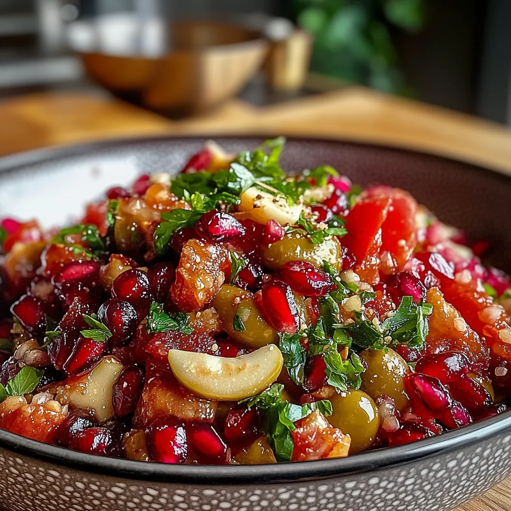 Olive Salad Pomegranate Walnuts