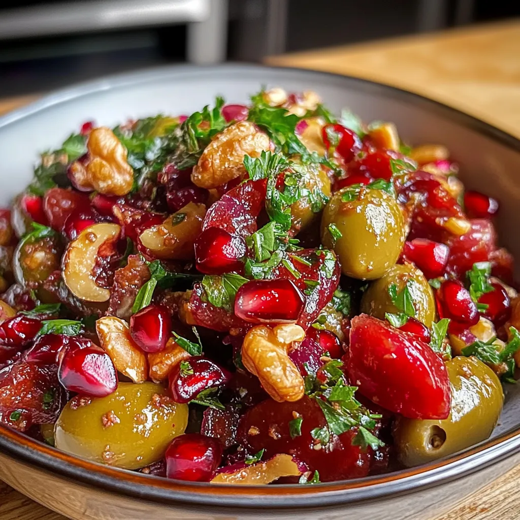 Olive Salad Pomegranate Walnuts