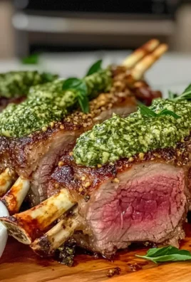 Perfect Herb-Crusted Rack of Lamb Recipe with Easy Mint Pesto Sauce
