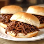 Shredded Beef Sandwiches (Slow Cooker Recipe)