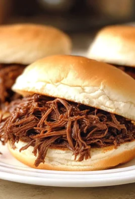 Shredded Beef Sandwiches (Slow Cooker Recipe)