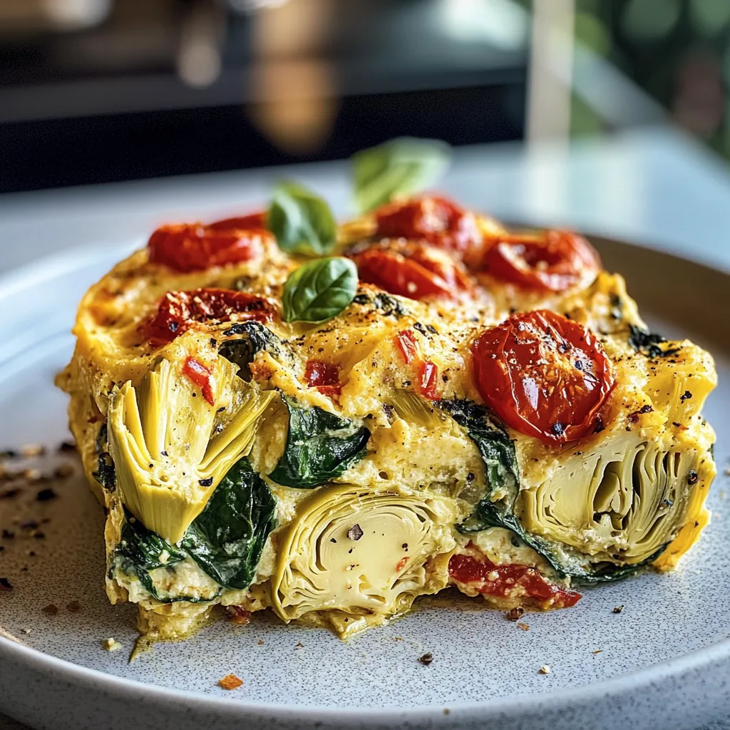 Spinach Artichoke Tomato Casserole