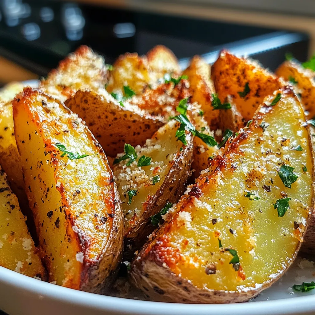 Baked Garlic Parmesan Potato Wedges