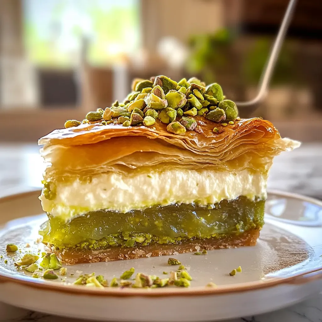 Baklava Pistachio Cheesecake