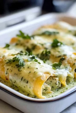 Creamy Poblano Chicken Enchiladas