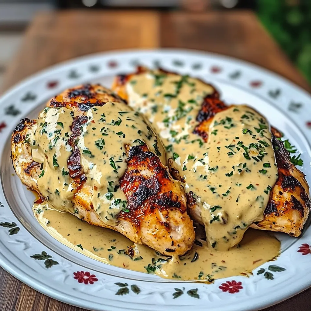 Grilled Stuffed Chicken with Creamy Sauce - A Delicious Dinner Idea!