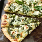 Pesto Spinach Flatbread Pizza