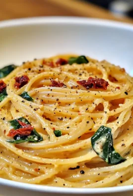 Spaghetti & Spinach with Sun-Dried Tomato Cream Sauce