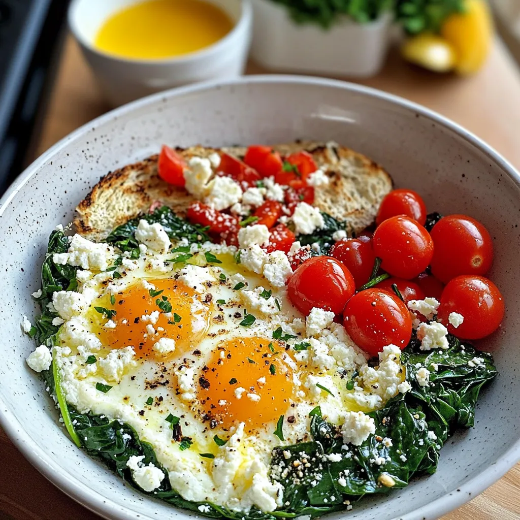 Spinach Feta Breakfast Bowl