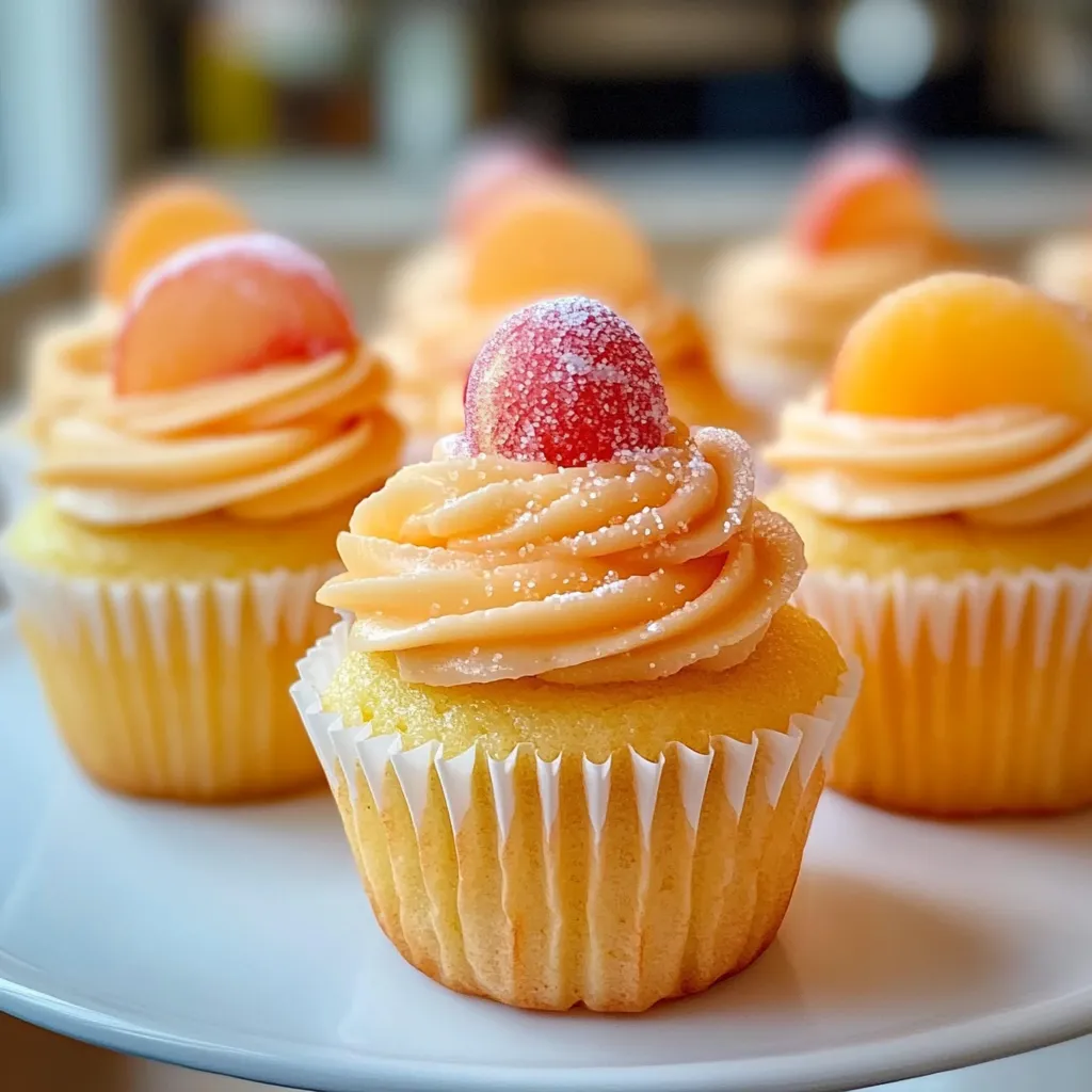 Peach Bellini Cupcakes