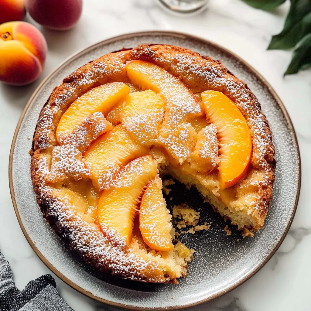 Fresh Peach Cake (Extra Peaches!)