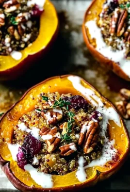 Cranberry Pecan Quinoa Stuffed Acorn Squash
