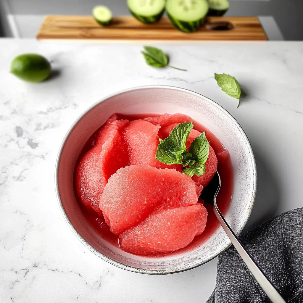 homemade watermelon sorbet