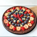 Nutella Brownie Fruit Pizza