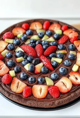 Nutella Brownie Fruit Pizza