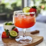 Strawberry Lime Mocktail Margarita