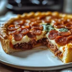 HAMBURGER SAUSAGE & PEPPERONI PIE
