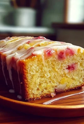 LEMON RHUBARB LOAF WITH GLAZE