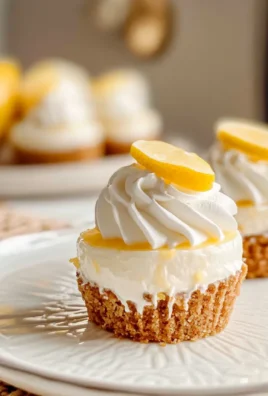 No Bake Mini Lemon Cheesecakes