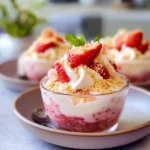 STRAWBERRY SHORTCAKE PUDDING CUPS